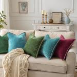 Spring Chenille Velvet Throw Pillow Covers Set of 2