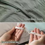 MooMee Heathered Green 100% Cotton Duvet Cover Set