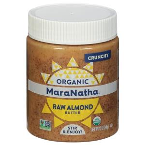 Organic Crunchy Raw Almond Butter, 12 Ounce