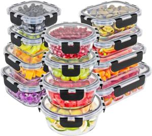 Magic Mill Borosilicate Glass Meal Prep Containers Set