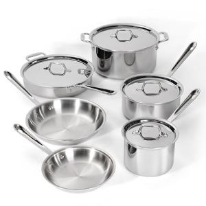 10-Piece All-Clad Stainless Steel Cookware Set