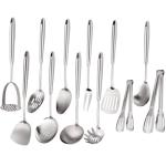 12-Piece Stainless Steel Cooking Utensils Set
