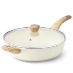 SENSARTE Nonstick Ceramic Frying Pan with Lid