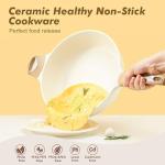 SENSARTE Nonstick Ceramic Frying Pan with Lid