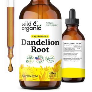 Organic Dandelion Root Extract Drops for Liver Support