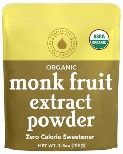 Organic Monk Fruit Sweetener, 3.5 oz Zero Calorie