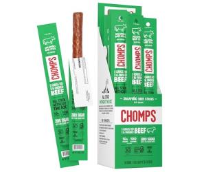 Chomps Grass-Fed Jalapeño Beef Jerky Snack Sticks