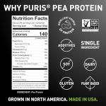 PURI Pea Protein Powder - Vegan, Non-GMO, 27g