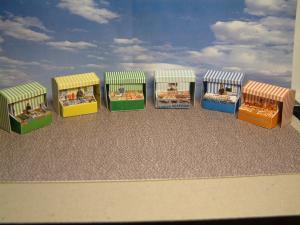 6 Market Stalls Model Railway Kit "00" Gauge