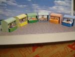 6 Market Stalls Model Railway Kit "00" Gauge
