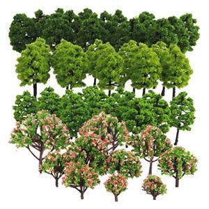 Pack of 70 Model Trees for Train Scenery