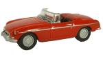 Oxford 76MGB001 Tartan Red MGB 1/76 Scale Model
