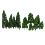 22pcs Mini Model Trees for Railway Dioramas
