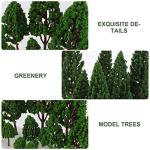 22pcs Mini Model Trees for Railway Dioramas