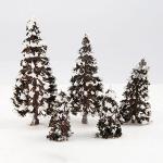 Yetaha 16Pcs Mixed Scale Cedar Trees for Dioramas