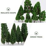 22pcs Mini Model Trees for Railway Dioramas
