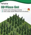 Yetaha 50PCS OO Gauge Pine Model Trees