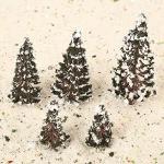 Yetaha 16Pcs Mixed Scale Cedar Trees for Dioramas
