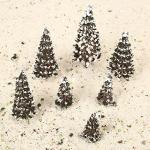 Yetaha 16Pcs Mixed Scale Cedar Trees for Dioramas