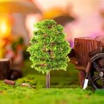 20 Plastic Green Trees for Model Scenery
