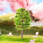 20 Plastic Green Trees for Model Scenery