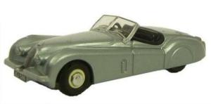 Oxford Jaguar XK120 Silver 1/76 Scale Model