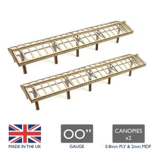 WWS OO Gauge Model Railway Station Platforms & Canopies
