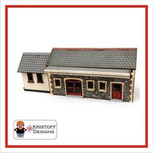 Pre-Painted 00 Gauge MDF Station Building 1:76