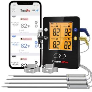 Bluetooth Meat Thermometer with 4 Probes, Rechargeable