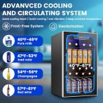 Electactic Mini Fridge for Drinks, 3.2 Cu.Ft