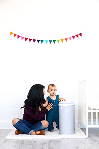 Ubbi Gray Steel Odor-Locking Diaper Pail