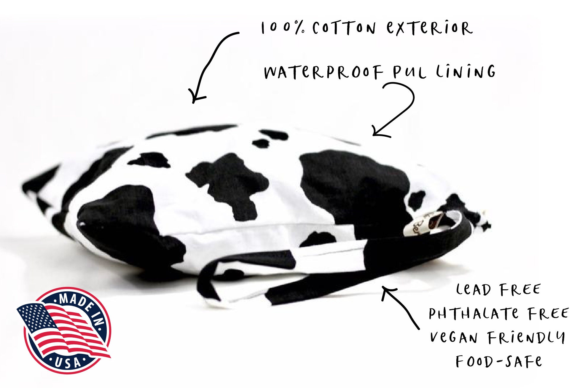 Cow Print Wet Bag