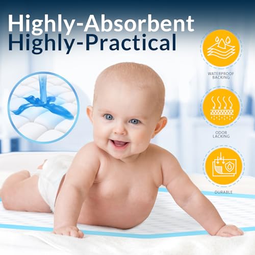 Med Pride Disposable Underpads 17" x 24" - Super Absorbent