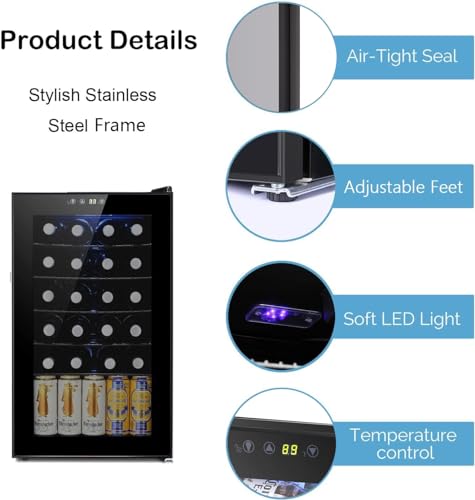 Antarctic Star 24 Bottle Wine Cooler with Glass Door