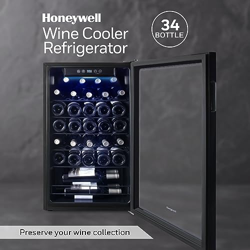 Honeywell H34WCB Black Wine Cooler