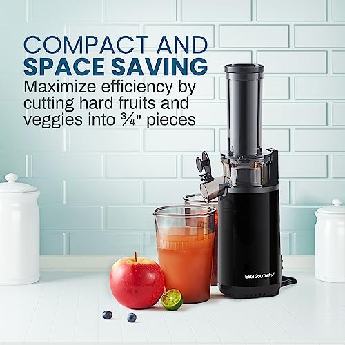 Elite Gourmet Compact Masticating Slow Juicer