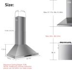 IKTCH 36" Wall Range Hood with Touch Control