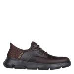 Skechers Garza Gervin Leather Lace-Up Shoes