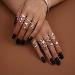 Boho Stackable Rings Set for Teens and Women