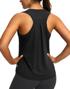 Black Women's Racerback Athletic Tank Top