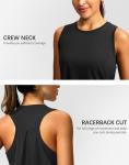 Black Women's Racerback Athletic Tank Top