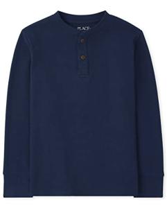 Boys' Long Sleeve Thermal Henley - Tidal