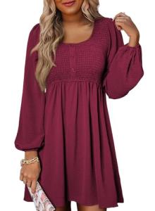 Dokotoo Women’s Flowy Empire Waist Mini Dress