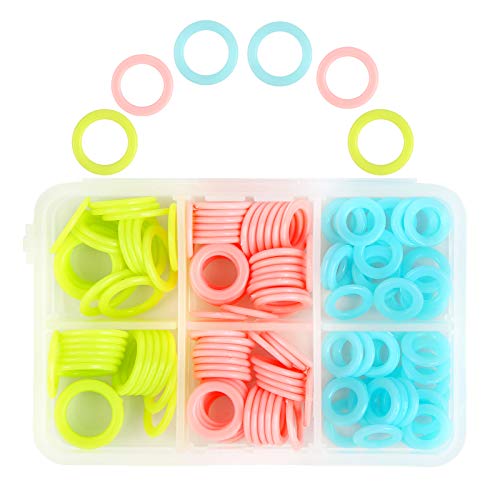180-Piece Colorful Knitting Stitch Markers Set