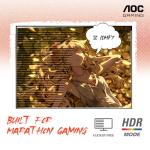 AOC CQ27G4H 27" Curved Gaming Monitor, QHD 2K 2560x1440, 1500R VA, 180Hz 0.5ms, AMD FreeSync Premium, Height Adjustable Stand, Xbox PS5 Switch Compatiable, 3-Year Zero-Bright-dot