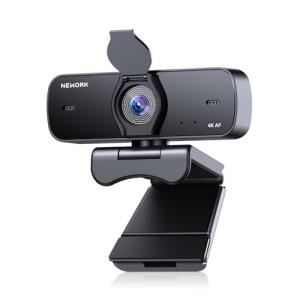 NEWORK 4K Webcam for PC with Stable Auto Focus, Smooth Video, 2 Noise-Cancelling Microphones, USB Plug & Play, Ideal for Online Teaching, Meetings, and Remote Communication