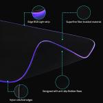 TIDALSOIL RGB Gaming Mouse Pad, 31.5 x 11.8 Inch Oversized Mouse Mat with 13 Light Modes, Non-Slip Rubber Base, Large Keyboard Pad for PC Gaming, Office，Black（Multiple USB Ports）