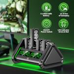 OIVO Rechargeable Battery for XboxOne/Xbox Series X|S, 4 x 4880mWh Xbox Batteries, Xbx Series Battery Charger Station for XboxOne S|X/Elite Controllers