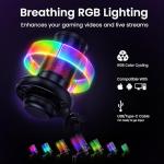 Webcam Streaming Kit with USB RGB Microphone & LED Light – 1080P 30FPS Streaming Camera Bundle for Twitch, YouTube, Podcasting, WFH – PC & Mac Compatible (Console Requires Computer & Capture Card)