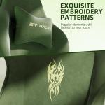 Ferghana Velvet Fabric Gaming Chair, High Back Ergonomic Gamer Chair for Adult, Comfortable Video Game Chair with Footrest and Massage Lumbar Cushion, Racing Reclining Office Computer Desk Chair Green